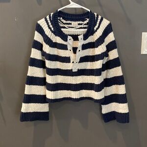 Anthropologie medium adorable striped sweater with bell sleeves great condition